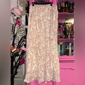 Fashion Bug Pink Paisley Maxi Skirt